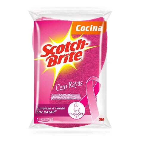 Fibra Esponja Cero Rayas Cocina Scotch-Brite 1 pz