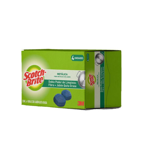 Fibra Metálica con Jabón Scotch-Brite 4 pz