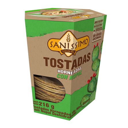 Tostada Horneada Con Nopal Sanissimo 200 Gr