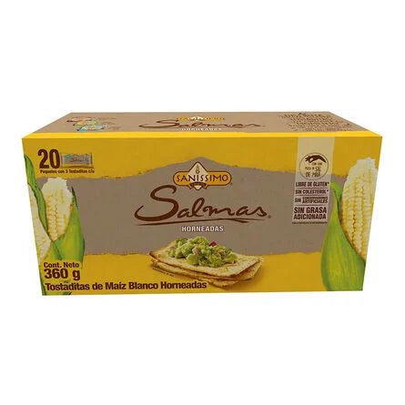 Tostadas De Maíz Sanisimo Salmas Horneadas 360 g