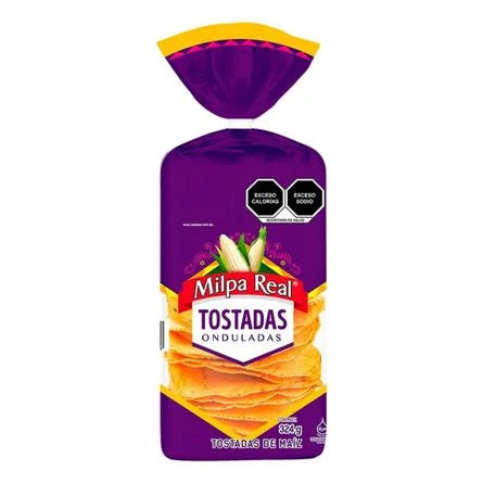 Tostada Ondulada Milpa Real 324 Gr Bolsa