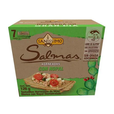 Tostadas Sanisimo Salmas Con Nopal 126 Gr