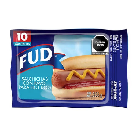 Salchicha con Pavo para Hot Dogs Fud 500 g