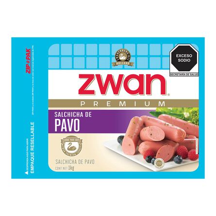 Salchicha Pavo Zwan Premium 1 Kg