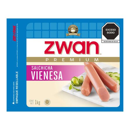 Salchicha Viena de Cerdo Zwan 1 Kg