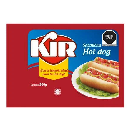 Salchicha Hot dog Pavo Kir 500 Gr