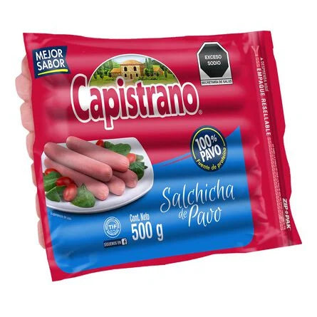 Salchicha Viena Pavo Capistrano 500 Gr