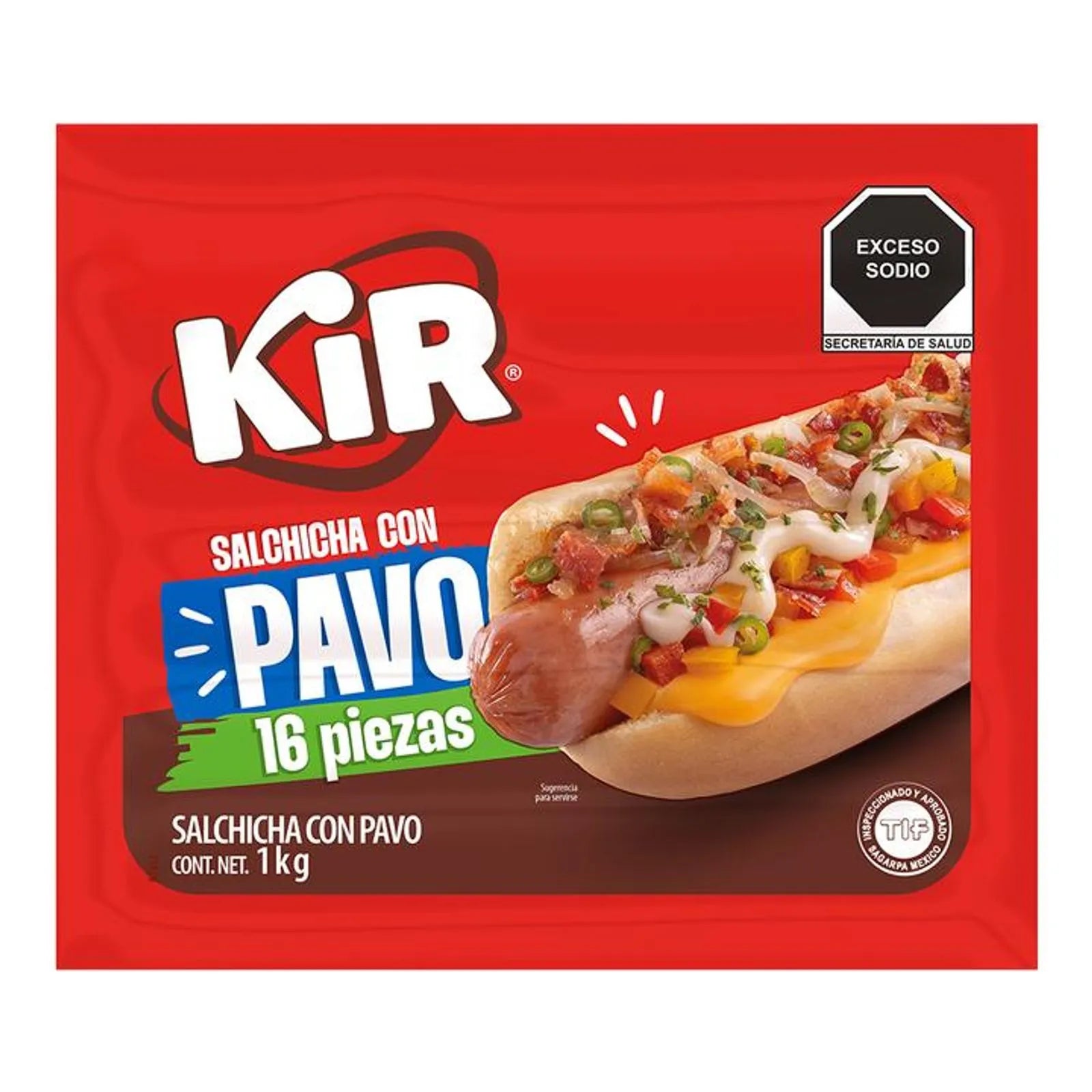 Salchicha de Pavo Kir 1 Kg