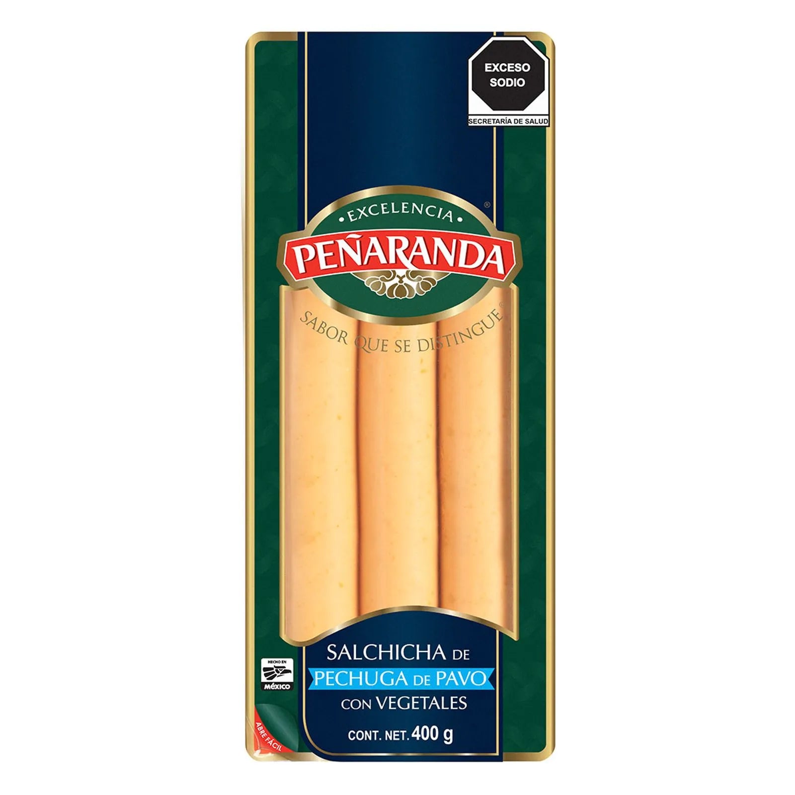 Salchicha de Pechuga de Pavo con Vegetales 400 g