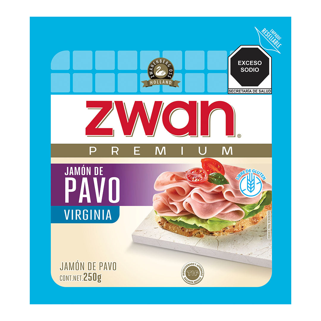 Jamón Pavo Virginia Zwan 250 Gr