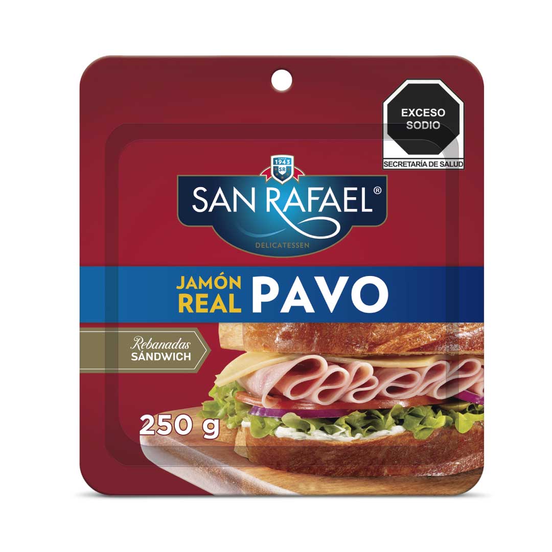 Jamón de pavo San Rafael real rebanado 250 g