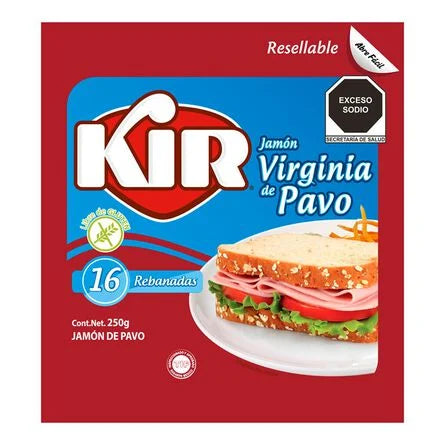 Jamón Kir Virginia Pavo 250 g