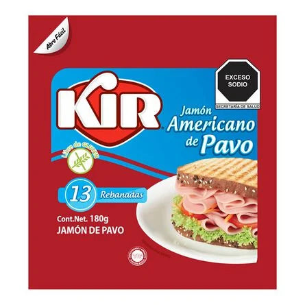 Jamón Americano de Pavo Kir 180 g