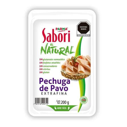 Jamón Pechuga de Pavo Al Natural Sabori 200 Gr