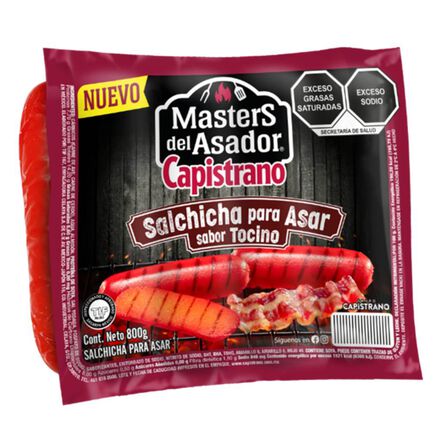 Salchicha para Asar sabor Tocino Masters del Asador Capistrano 800 g