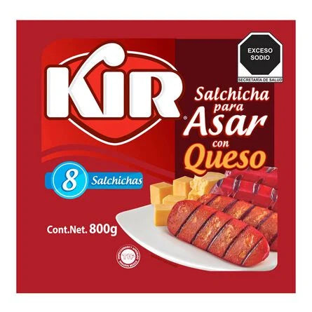 Salchicha para asar con queso kir 800 Gr