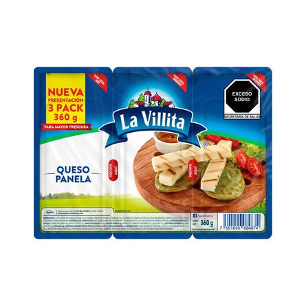 Queso Panela 3 Pack La Villita 360 g