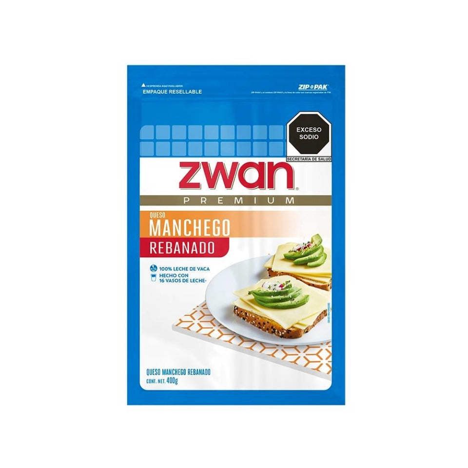 Queso Manchego Rebanado Zwan 400 g