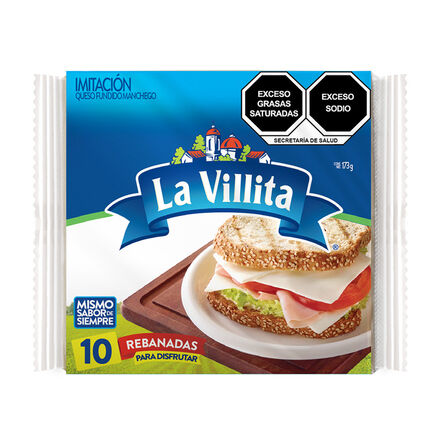 Queso Manchego La Villita 10 Rebanadas 173 gr