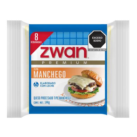 Queso Rebanado Tipo Manchego Zwan 144 g