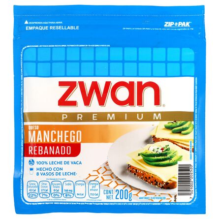 Queso Manchego Zwan Rebanado 200 gr