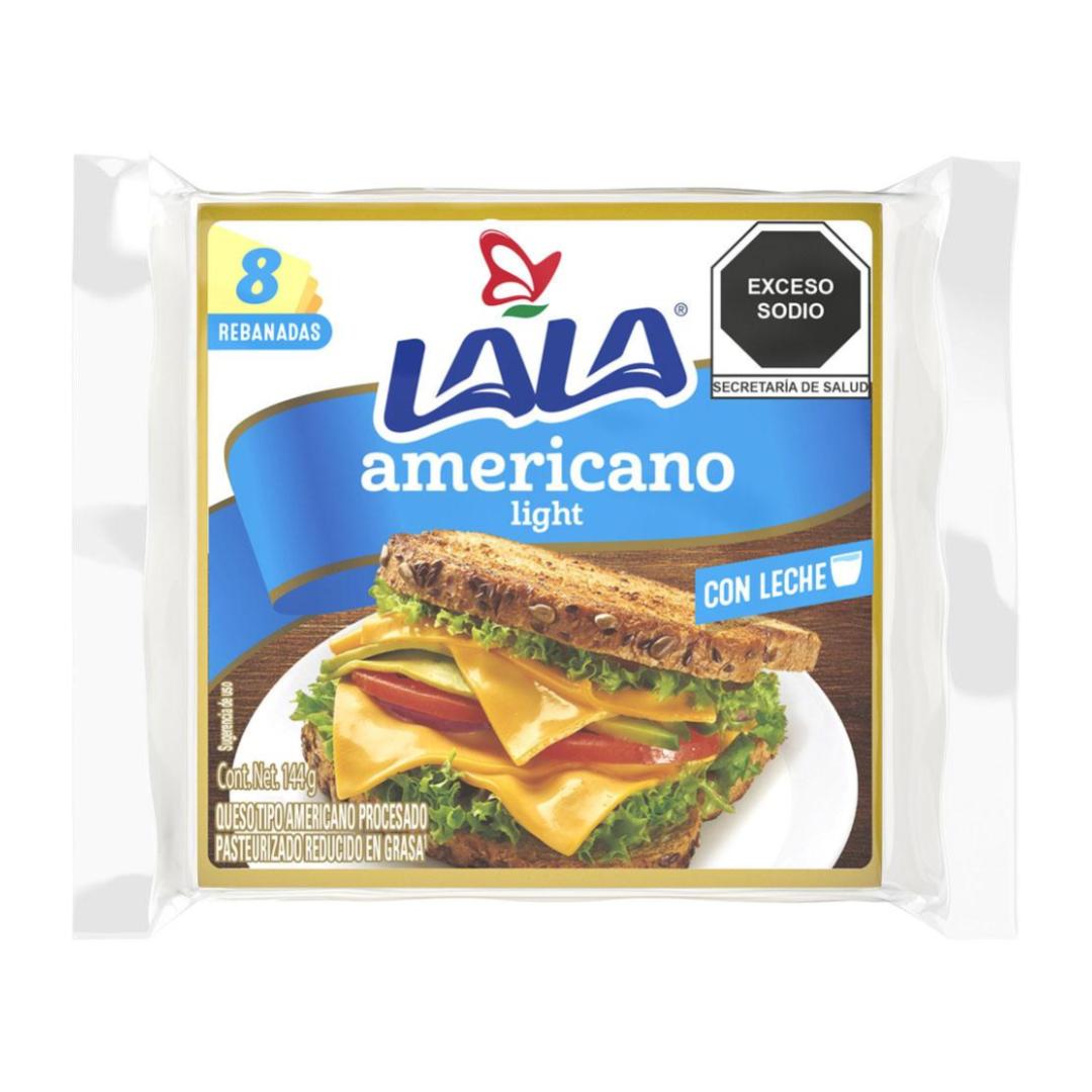 Queso Lala Americano Light Rebanado 144 g