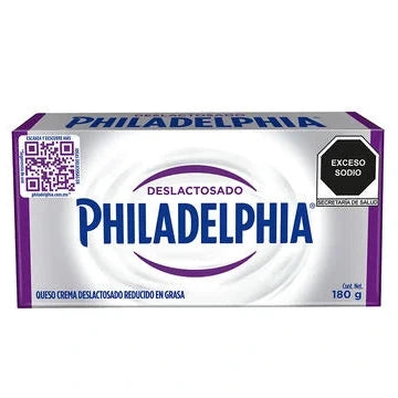 Queso Crema Philadelphia Deslactosado 180 gr