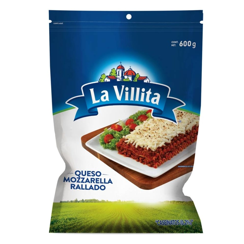 Queso Mozzarella Rallado La Villita 600 g