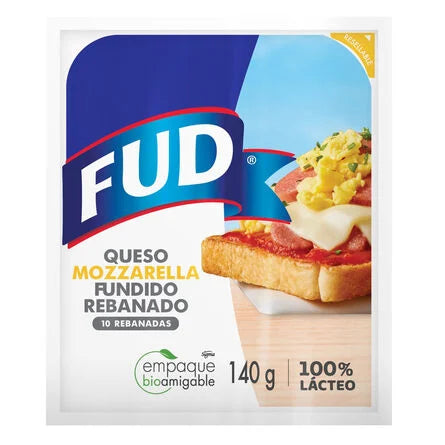 Queso Mozarella Fud 10 Rebanadas 140 Gr