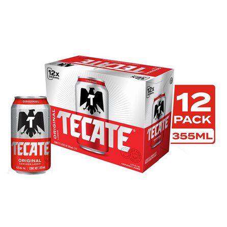 Cerveza Tecate Original 12 pack Lata de 35 5ml