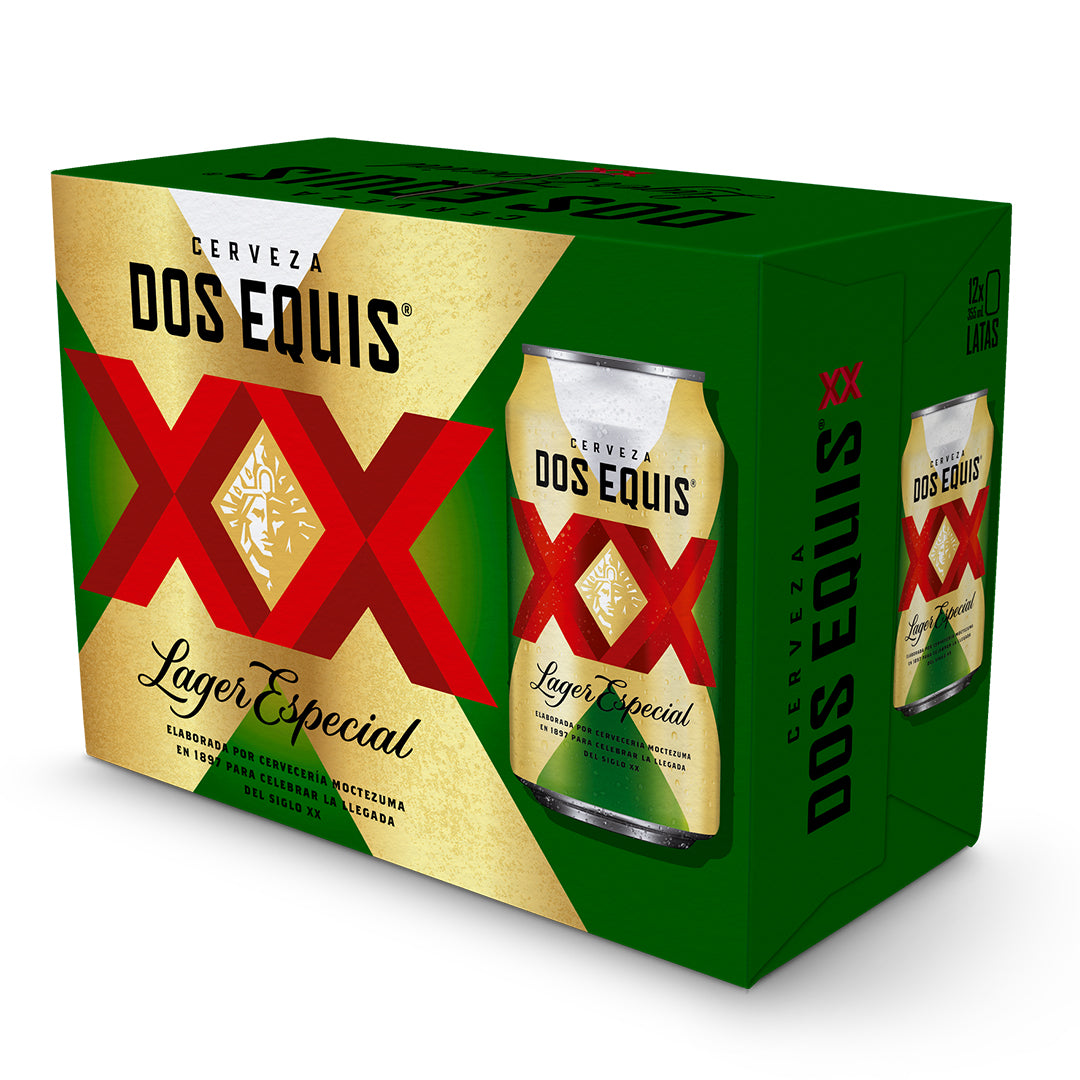 Cerveza Dos Equis Lager 12 pack Lata 355 ml
