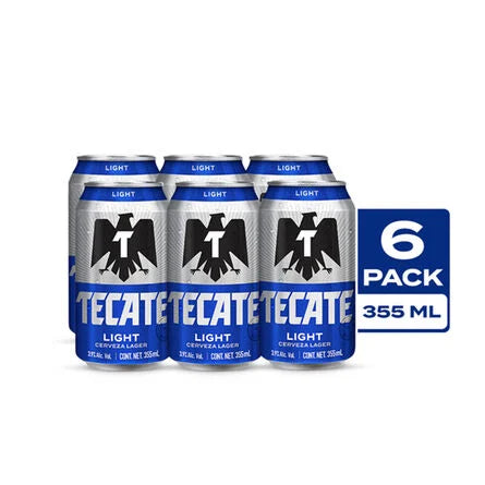 Cerveza Tecate Light 6 pack Lata 355 ml