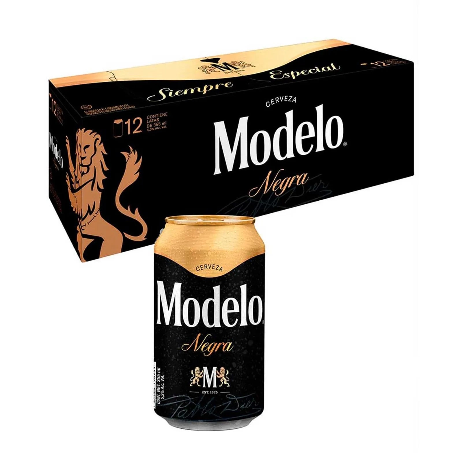 Cerveza Negra Modelo Oscura 12 Pack Lata 355 ml