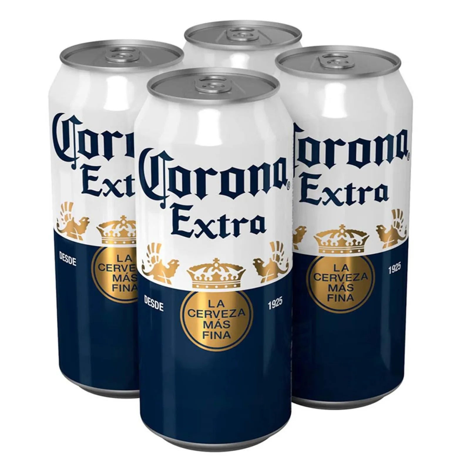 Cerveza Clara Corona Extra 4 Pack Latas 473 ml