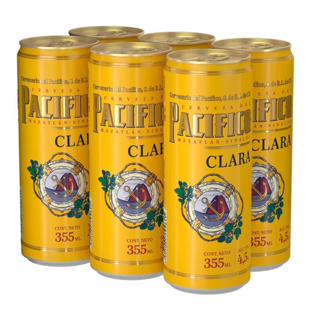 Cerveza Pacifico 6 Pack en Lata de 355 ml