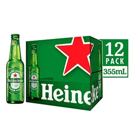 Cerveza Clara Heineken Original 12 Pack Botellas 355 ml