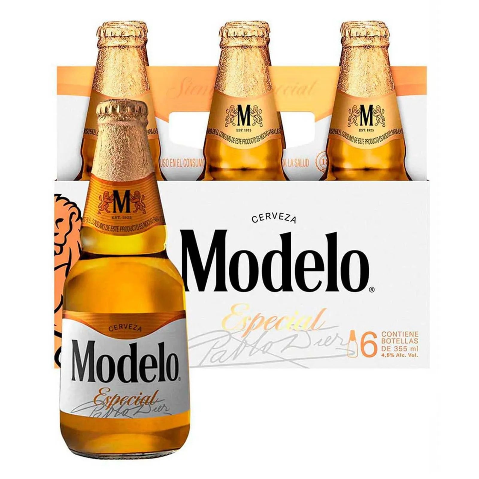 Cerveza Clara Modelo Especial 6 Pack Botellas 355 ml