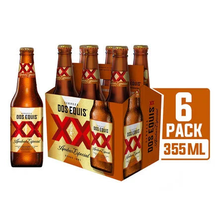 Cerveza ámbar Dos Equis ámbar Especial 6 Pack Botellas 355 ml