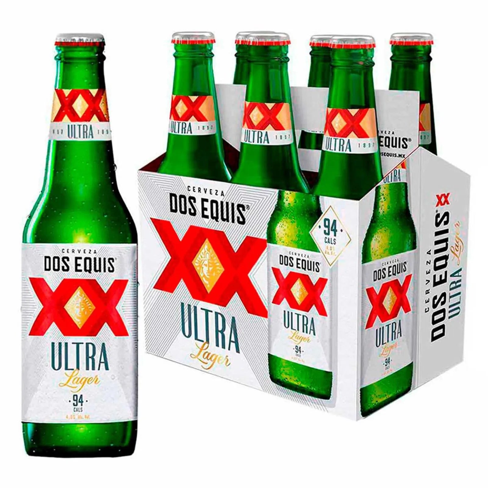 Cerveza Clara Dos Equis Ultra 6 Pack Botellas 355 ml
