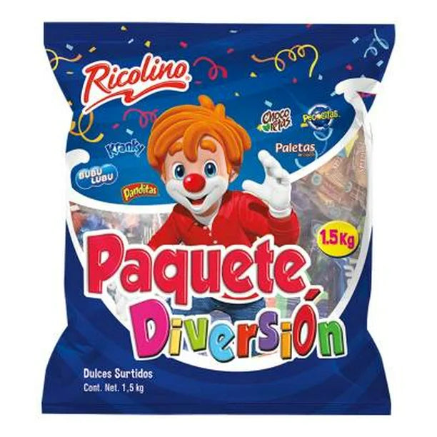 Paquete Diversión Ricolino Dulces Surtidos 1.5 Kg