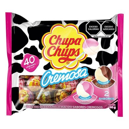 Paleta Chupa Chups Cremosa 480 gr Bolsa Con 40 Piezas