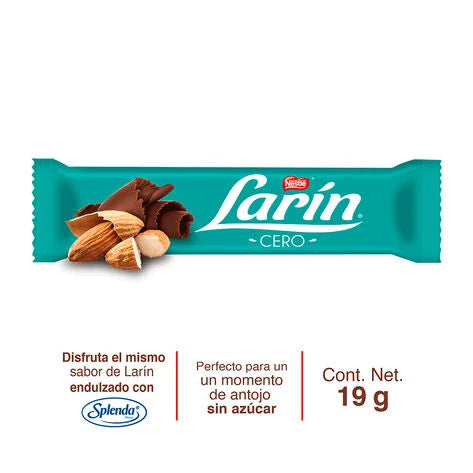 Chocolate Larin Sin Azúcar Con Splenda Y Almendra 19 gr