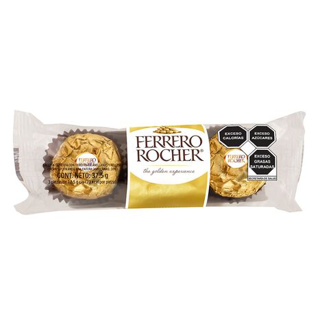Chocolate Ferrero Rocher 37 gr Pack con 3 pz