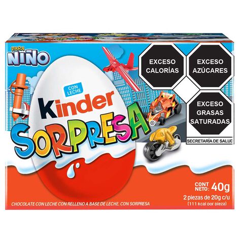 Chocolate Kinder Sorpresa para Niño 40 gr Pack con 2 pz