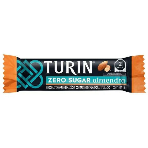 Chocolate Turin con Almendra Zero Sugar 16 gr