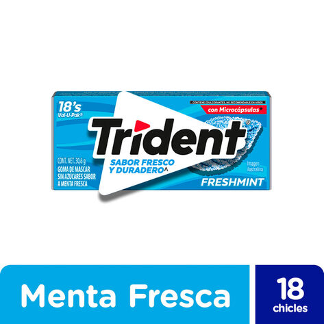 Chicle Trident Fresh Mix Mentol/Eucalipto 30.6 gr