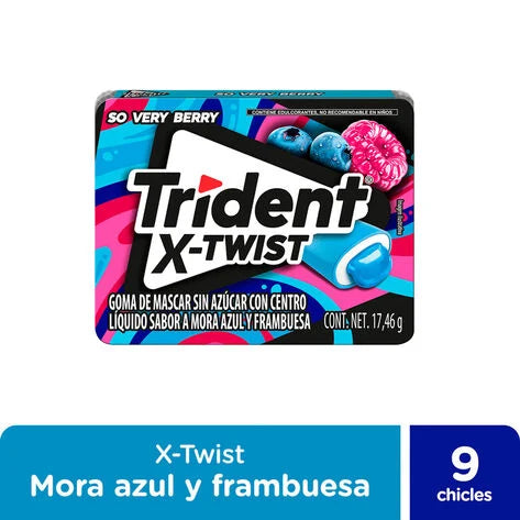 Chicle Trident Twist Blueberry 17.5 gr