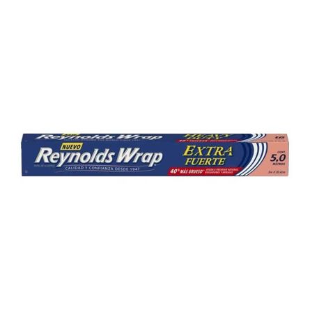 Papel de aluminio Reynolds Wrap extra fuerte 5 m x 30.4 cm