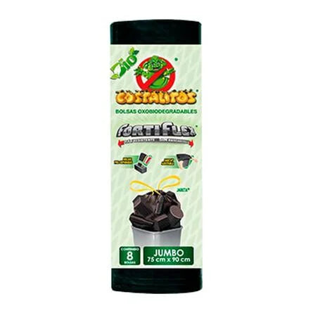 Bolsas para Basura Jumbo Costalitos Oxobiodegradables Fortiflex 8 pz