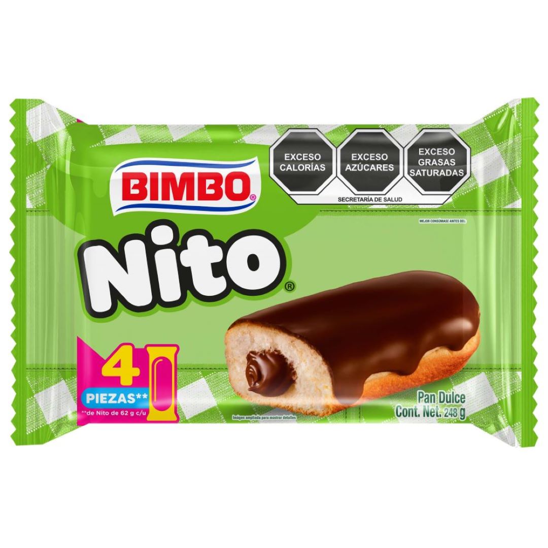 Pastelito Nito Bimbo 4 piezas